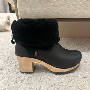 Chunky Heel - 11" Shearling Clog Sven Boots